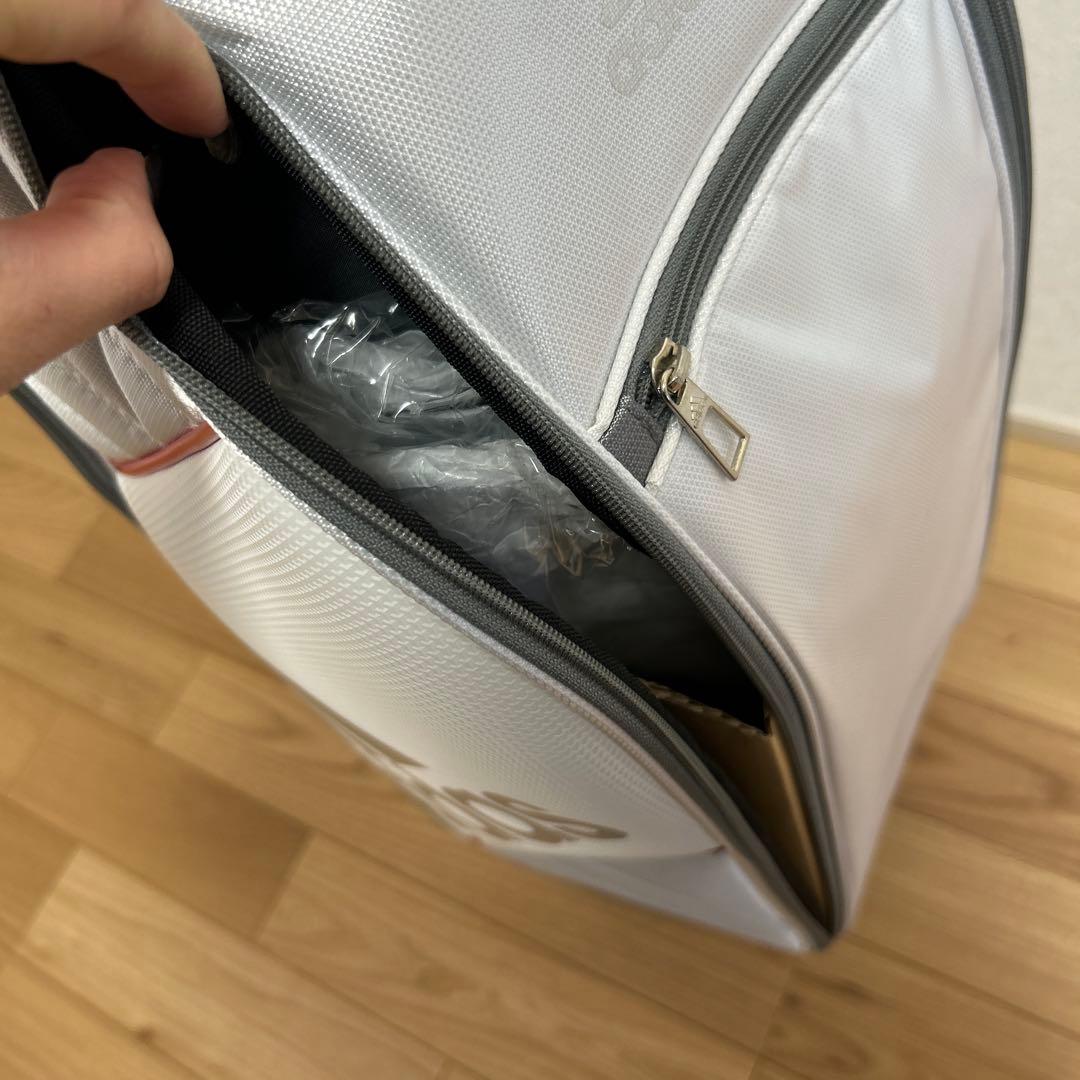 adidas キャディバッグ ホワイト/グレー/レッド