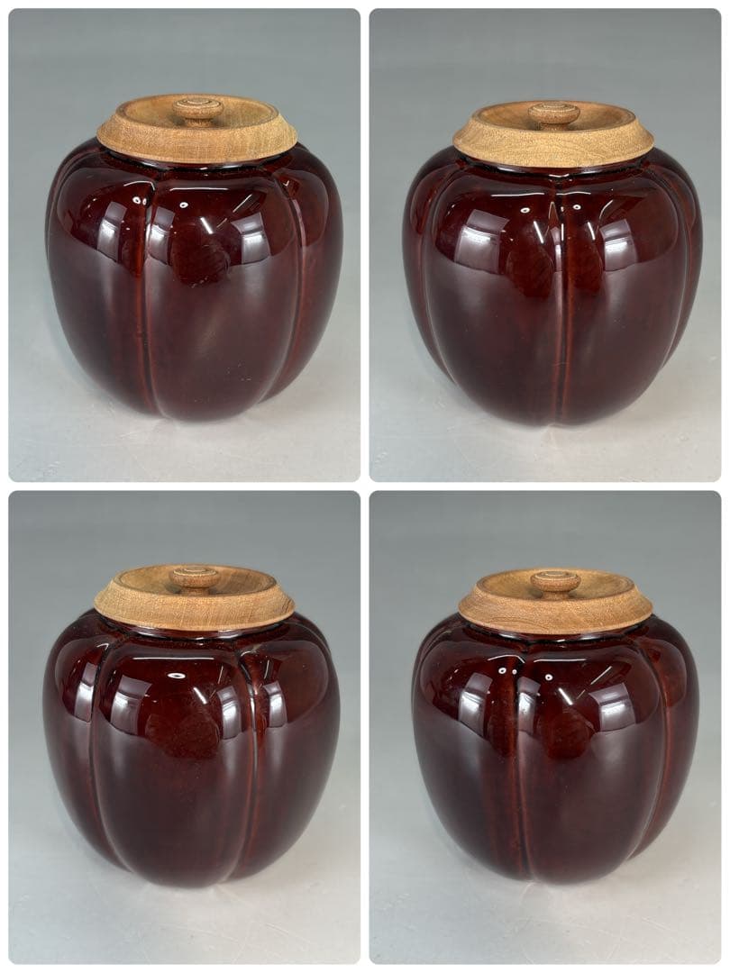 【中古品】茶道具　中村宗悦造　阿古陀茶入（共箱）