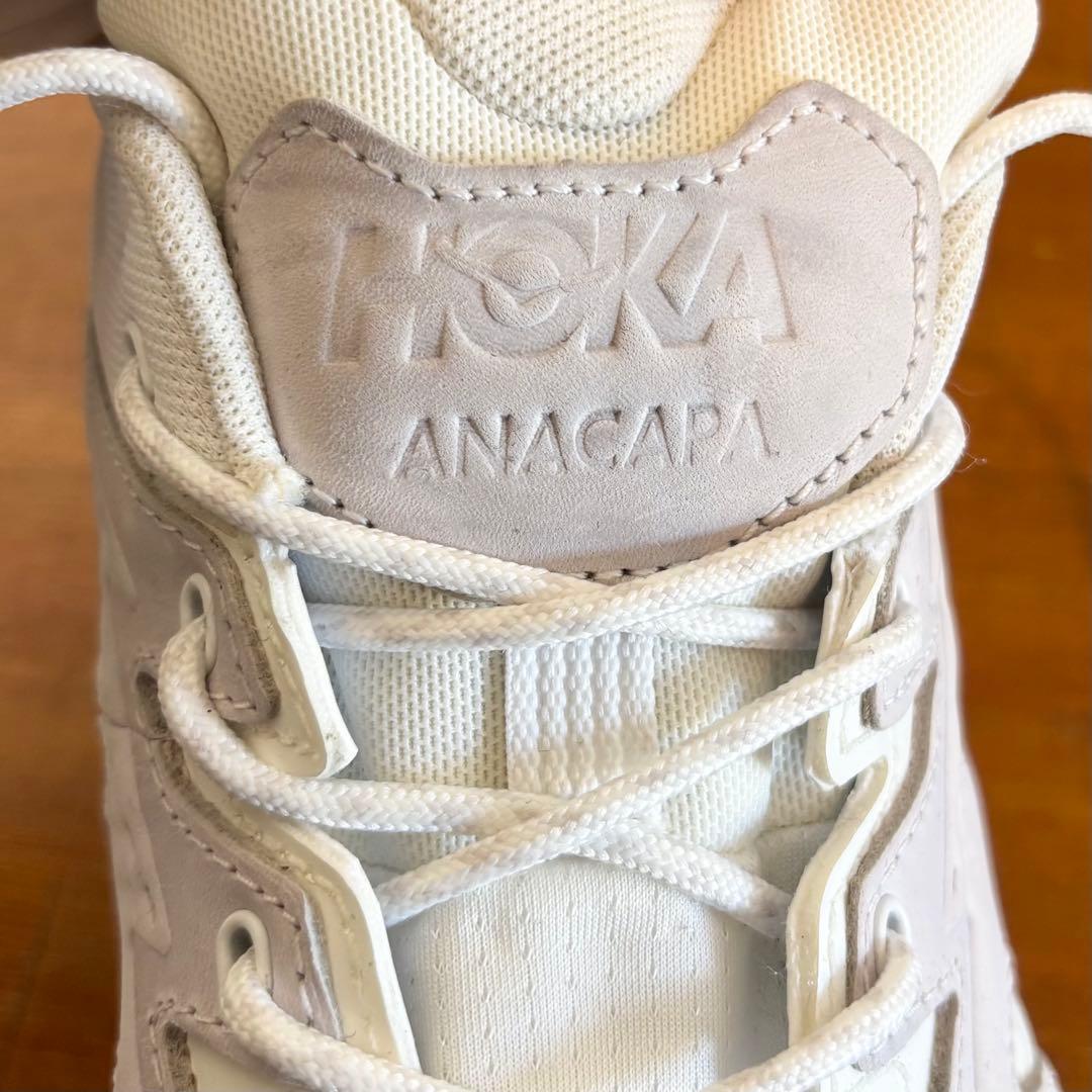 極美品　ホカ　オネオネ　アナカパ ロウ ゴアテックス 25.5センチ　白　465