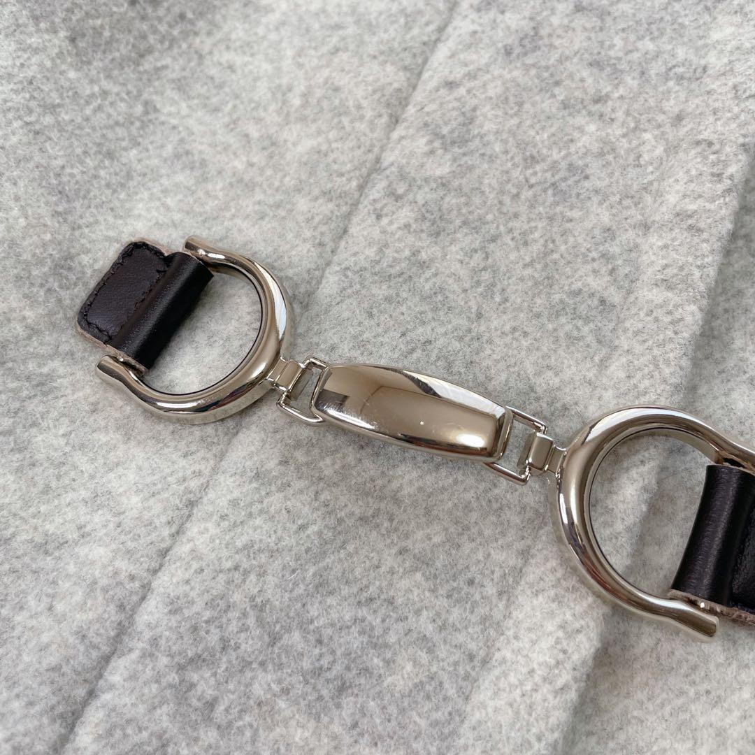 極美品✨️ジャスグリッティー 金具 牛革 ダッフルコート フォックスファー