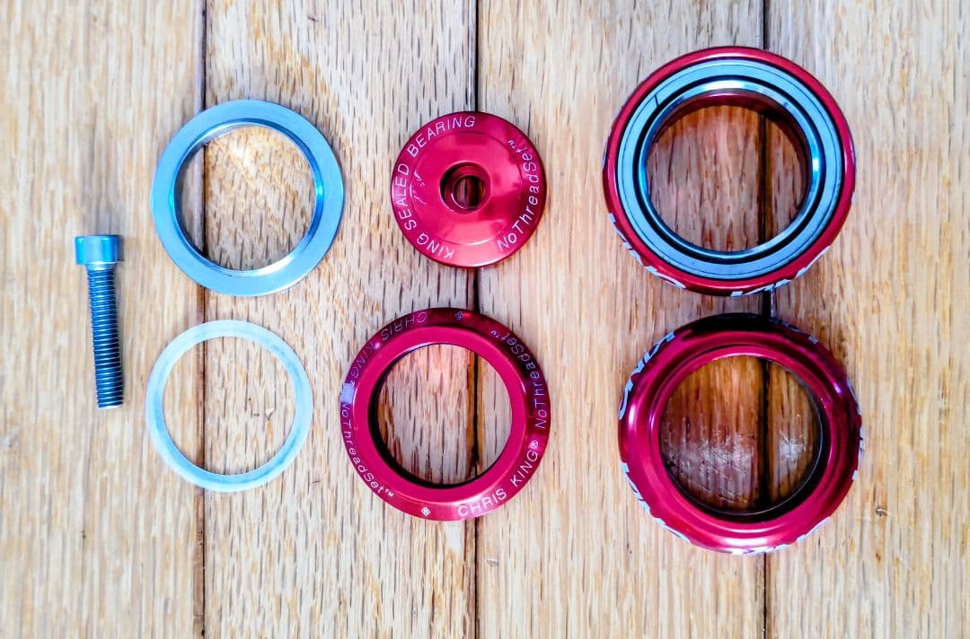 CHRIS KING NoThreadSet 1-1/8(オーバーサイズ)赤色