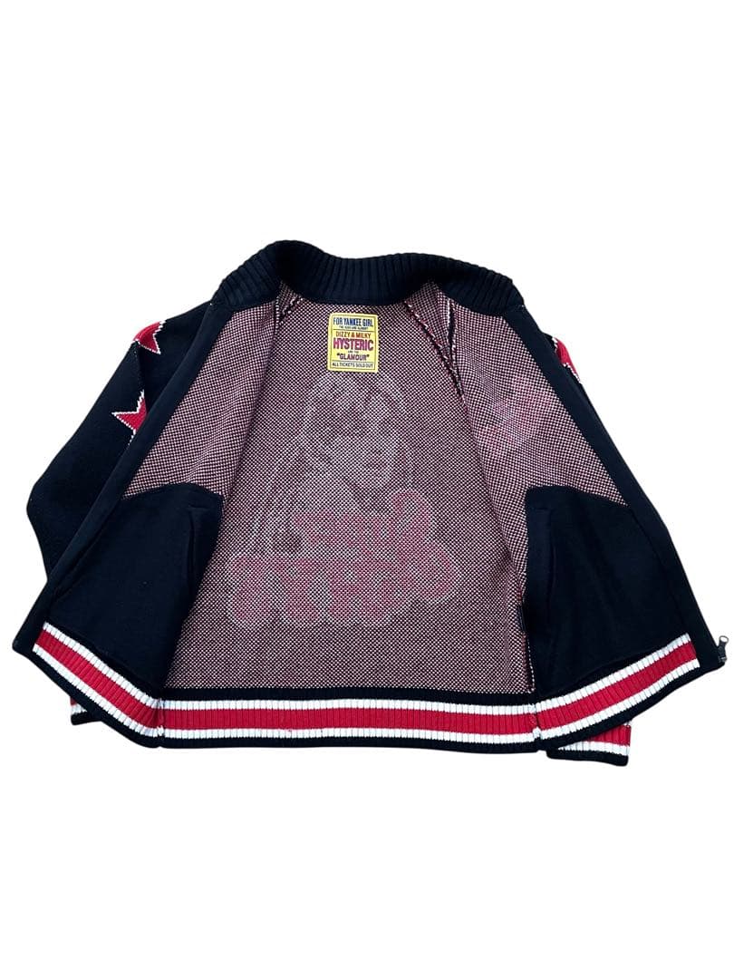HYSTERIC GLAMOURヒステリックグラマー ジップニット 黒