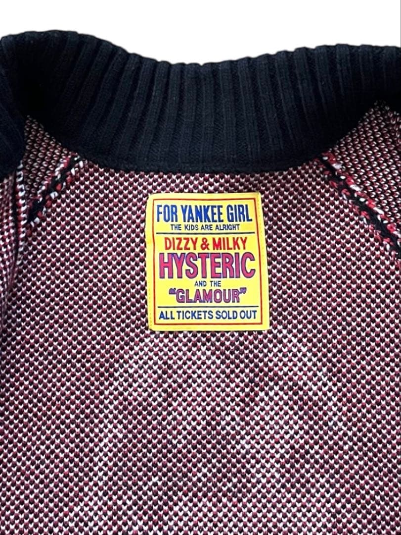 HYSTERIC GLAMOURヒステリックグラマー ジップニット 黒