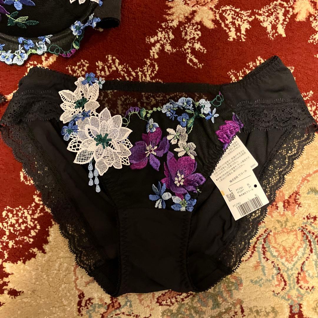 値下げ‼️サルート 81 BL ブラック P-upブラ&ソング&ショーツG80 L