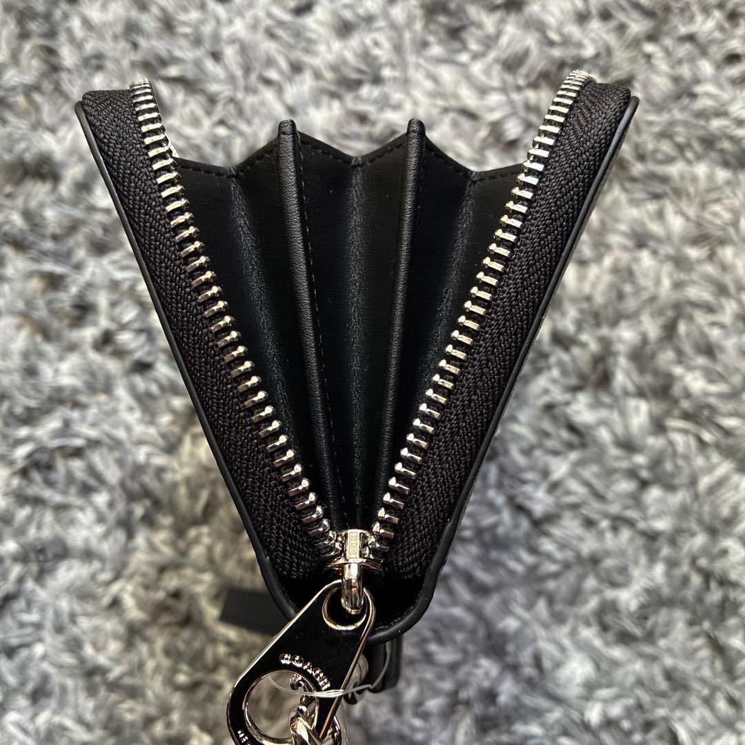 COACH コーチ 長財布　黒　ブラック　シグネチャー　新品未使用　ストラップ