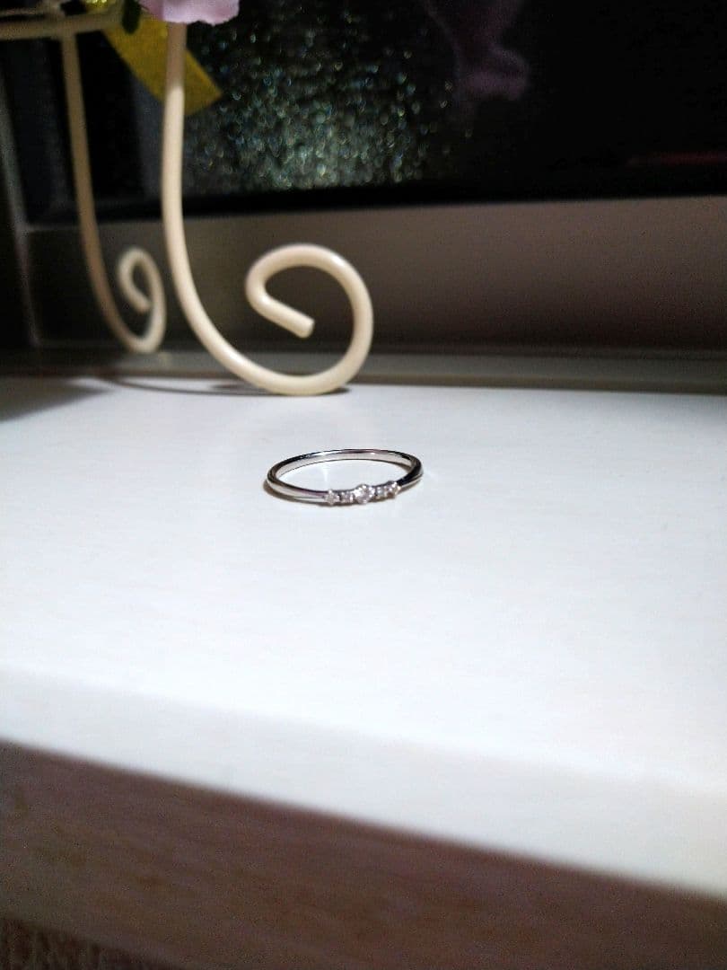 サマンサシルヴァｋ１０　WG　ダイヤモンド　　リング ９号