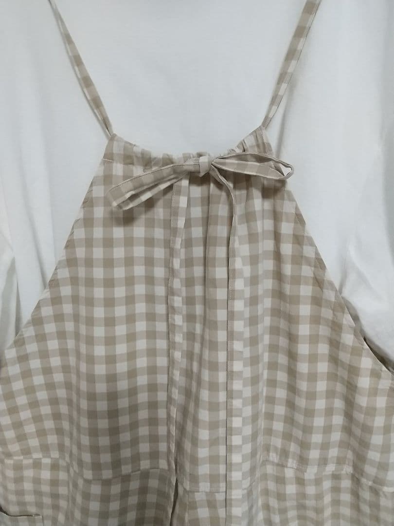 GAUZE# コットンギンガムトラバイユサロペット