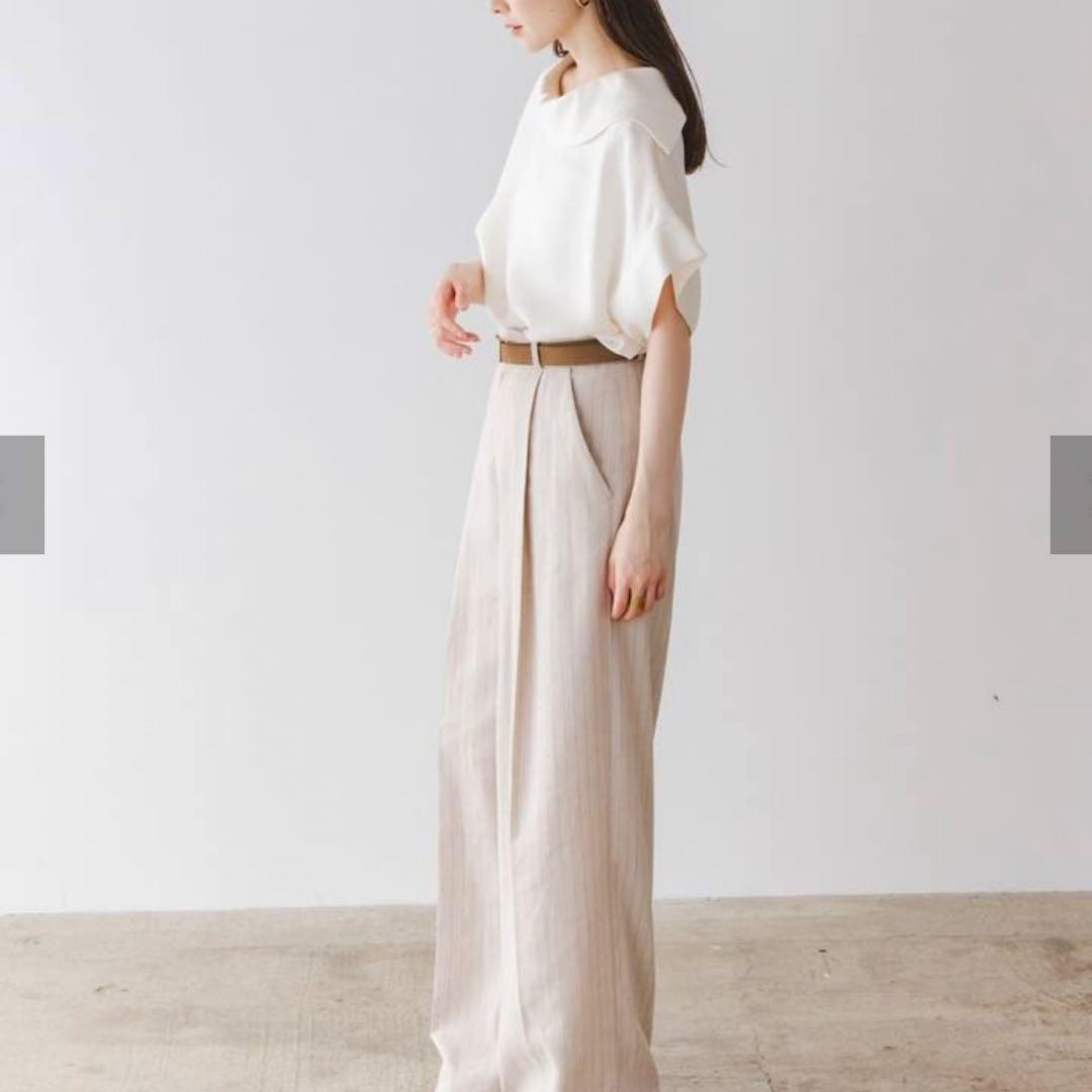 【洗える】2WAY ワイドカラーキュプラブラウス　NOBLE