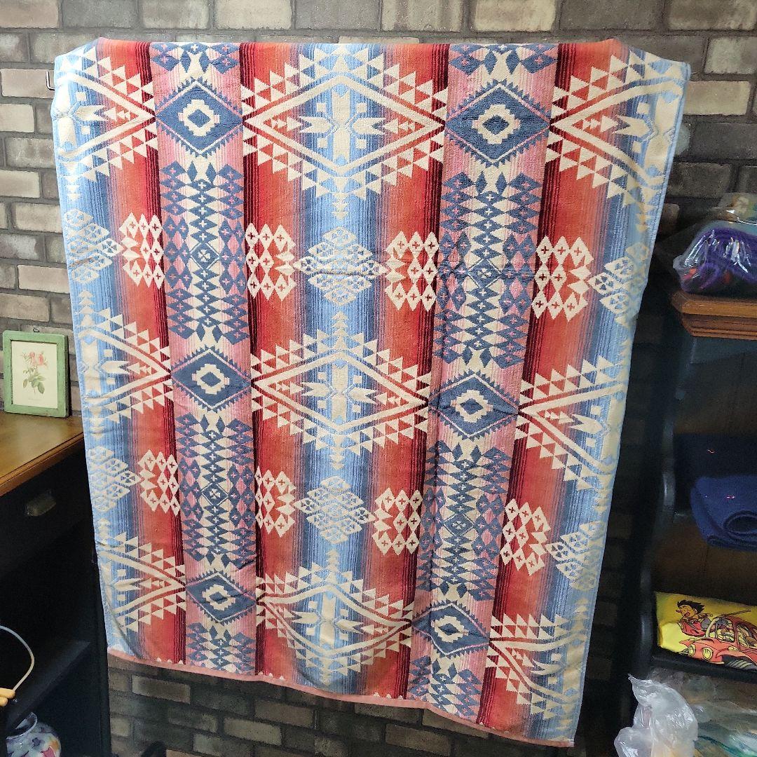 Pendleton 幾何学模様ブランケット 100%コットン