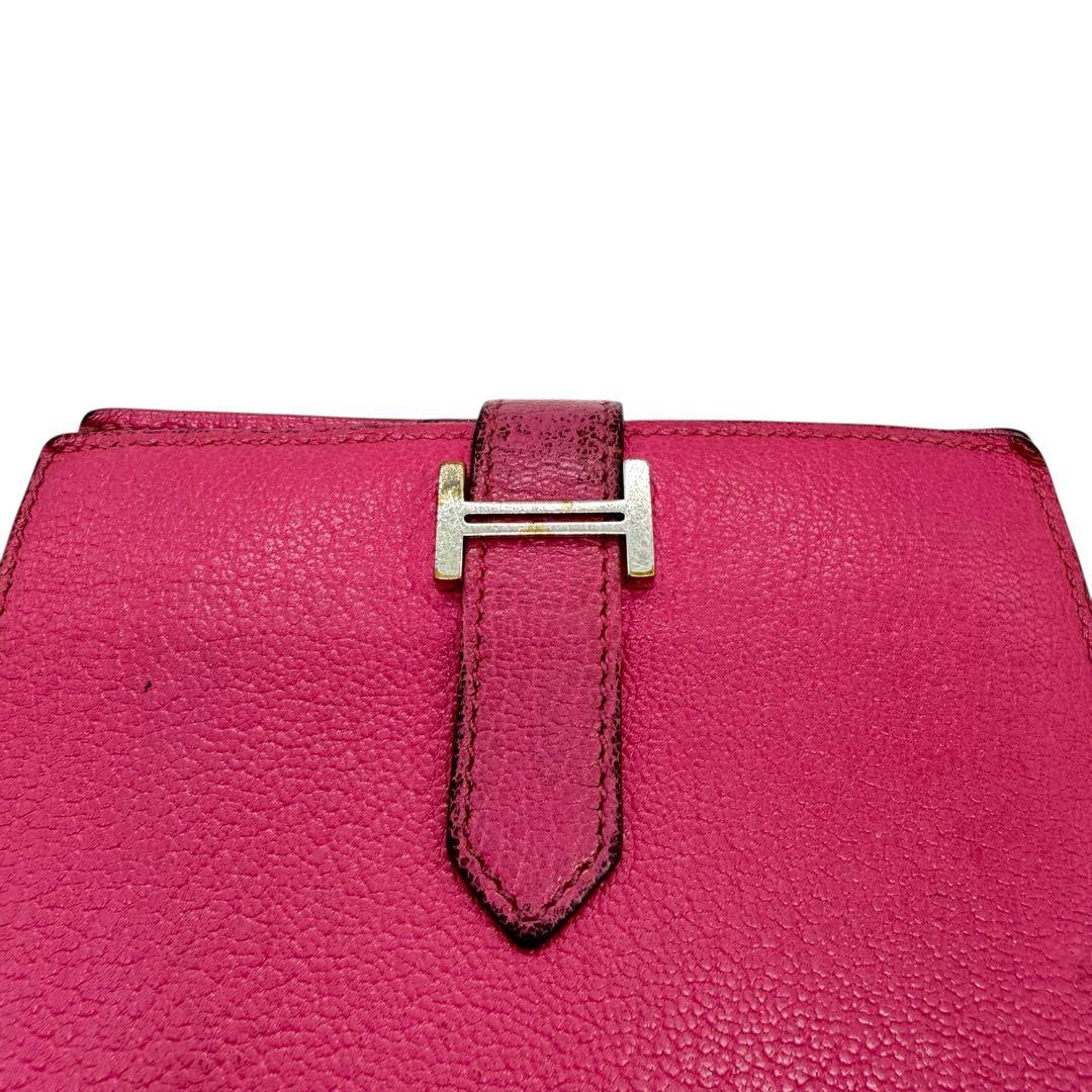 エルメス シェブルミゾル ベアンコンパクト コンパクトウォレット 二つ折り財布