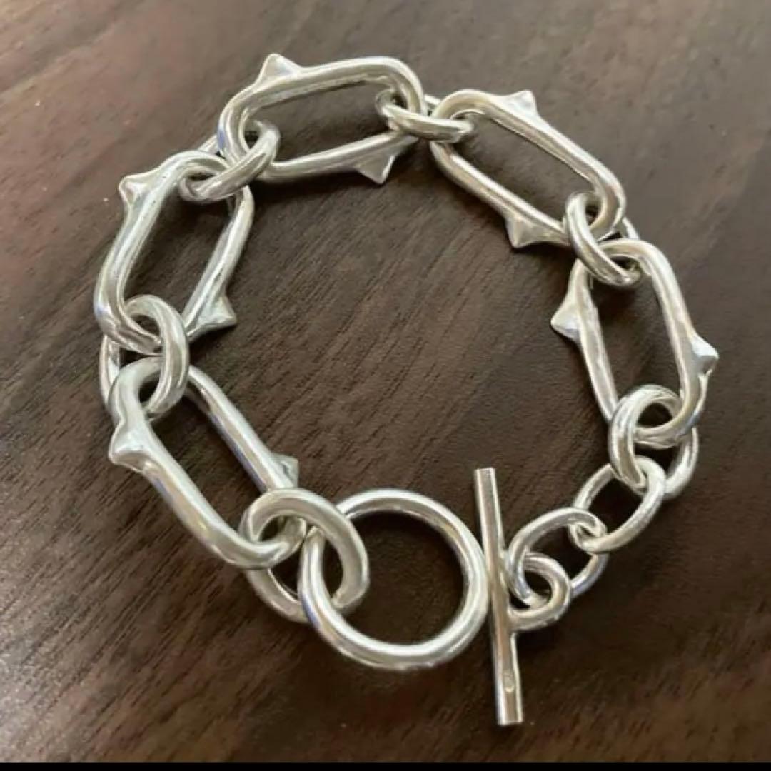 シルバー925トゲブレスレット