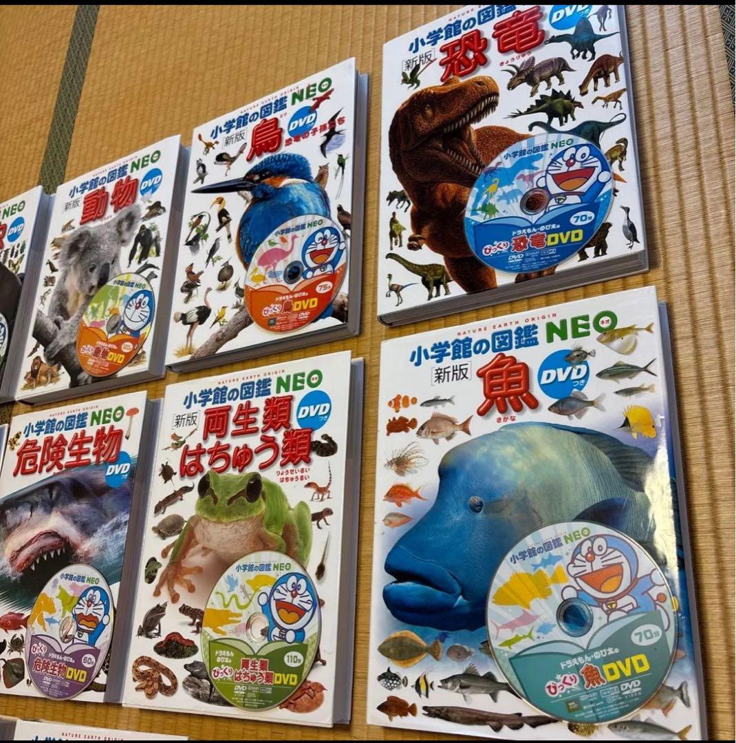 【すしろー】小学館の図鑑NEO 13冊セット　DVD付き　美品