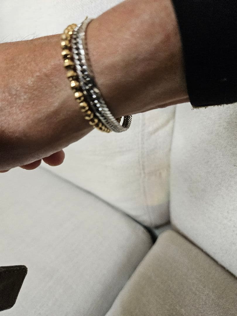 K18 金ミラーカットボールブレスレット 18cm