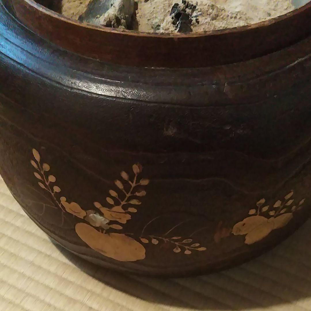 金巻き総桐火鉢