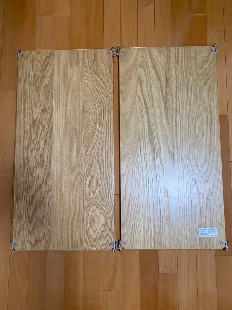 無印　ステンレスユニットシェルフ 追加棚 オーク材 幅84cmタイプ用2枚セット