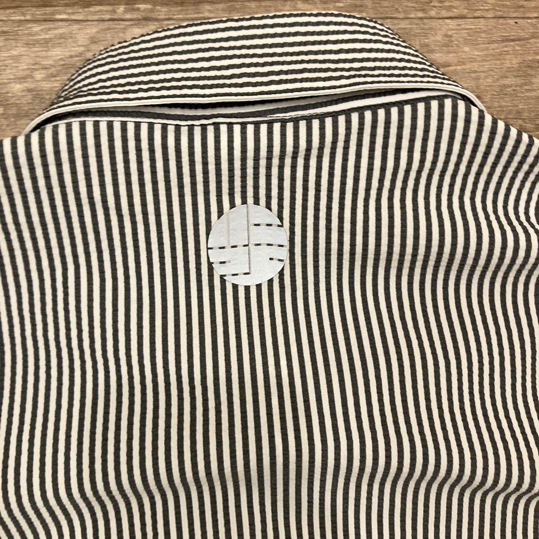 【alk phenix】極美品　ストライプシャツ グレー×白 アルクフェニックス