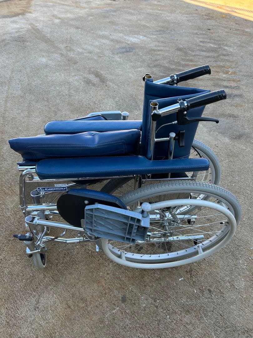 折りたたみ式 自走式カワムラ リクライニング 介助用 車椅子 車いす