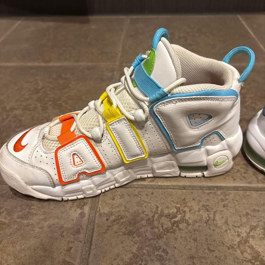 【国内未発売！海外限定！25cm】NIKE AIR MOREホワイトレンインボー