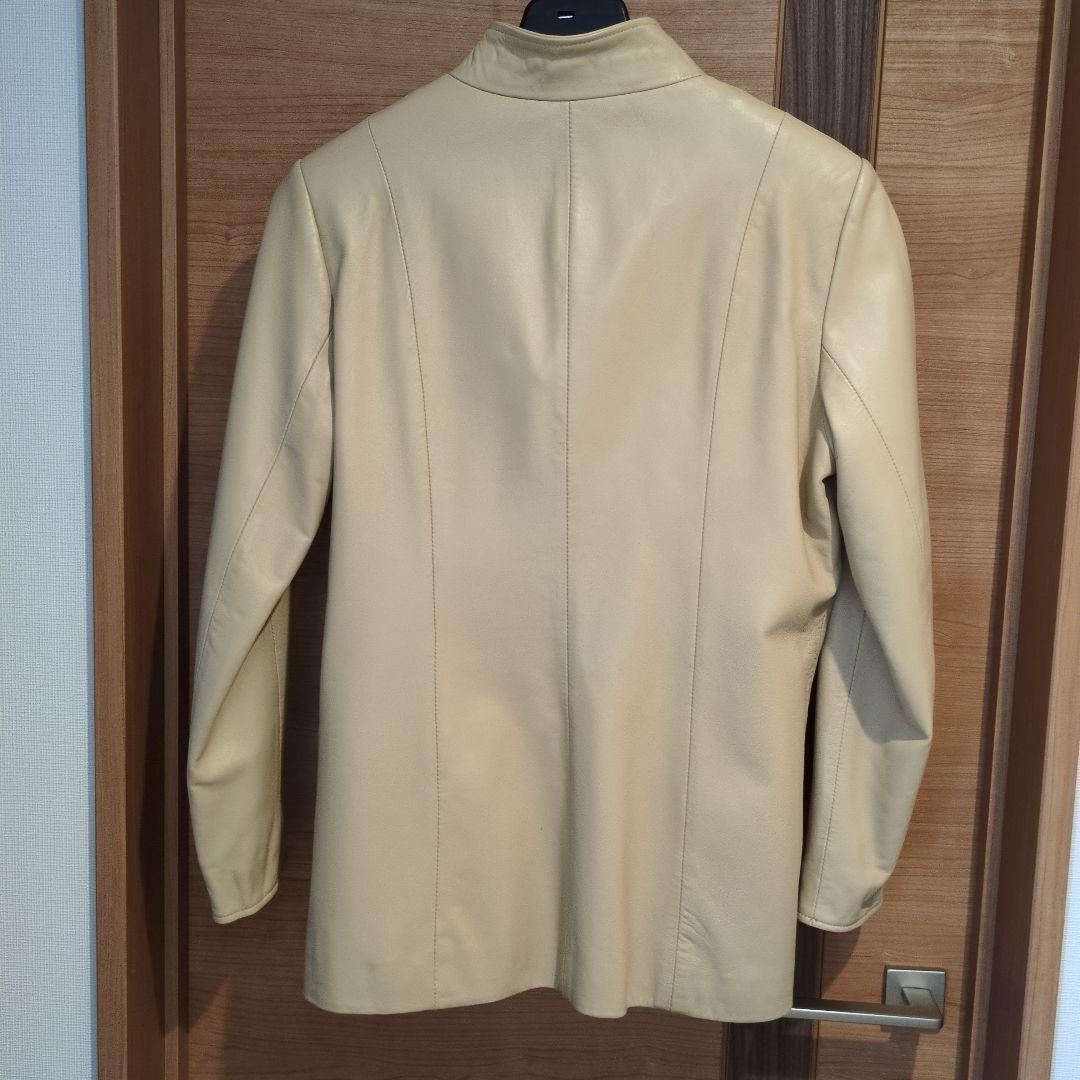 【BALMAIN 】バルマンラムレザーハーフコート 9号