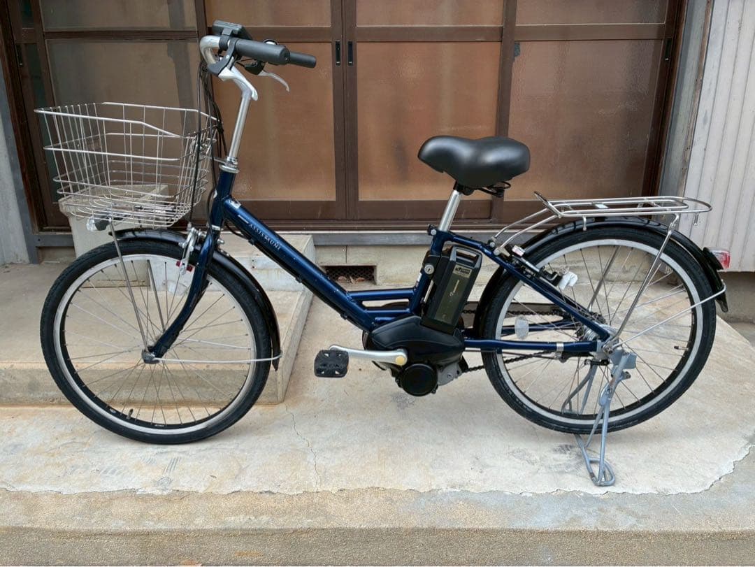 電動自転車　№8256 ブリヂストン　アシスタ　ユニ　24インチ　紺　神戸　大阪