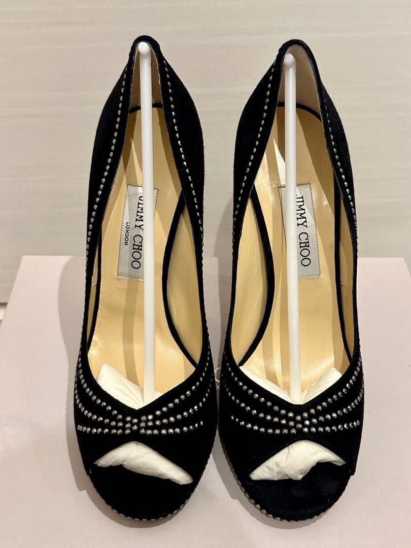 JIMMY CHOO ブラック スエード ハイヒール