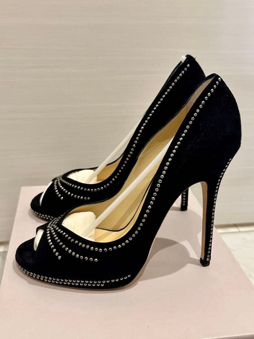 JIMMY CHOO ブラック スエード ハイヒール