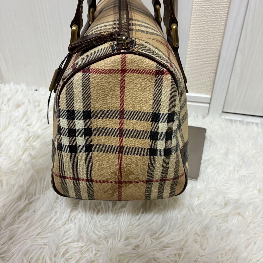 BURBERRY バーバリー ミニ ボストンバッグ ノバチェック PVC
