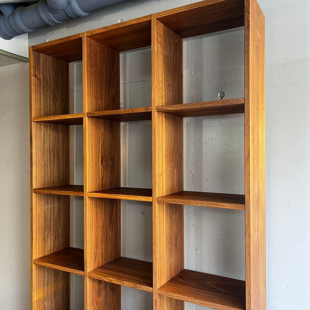 Herbpet★無印スタッキングシェルフセット５段×３列ウォールナット材
