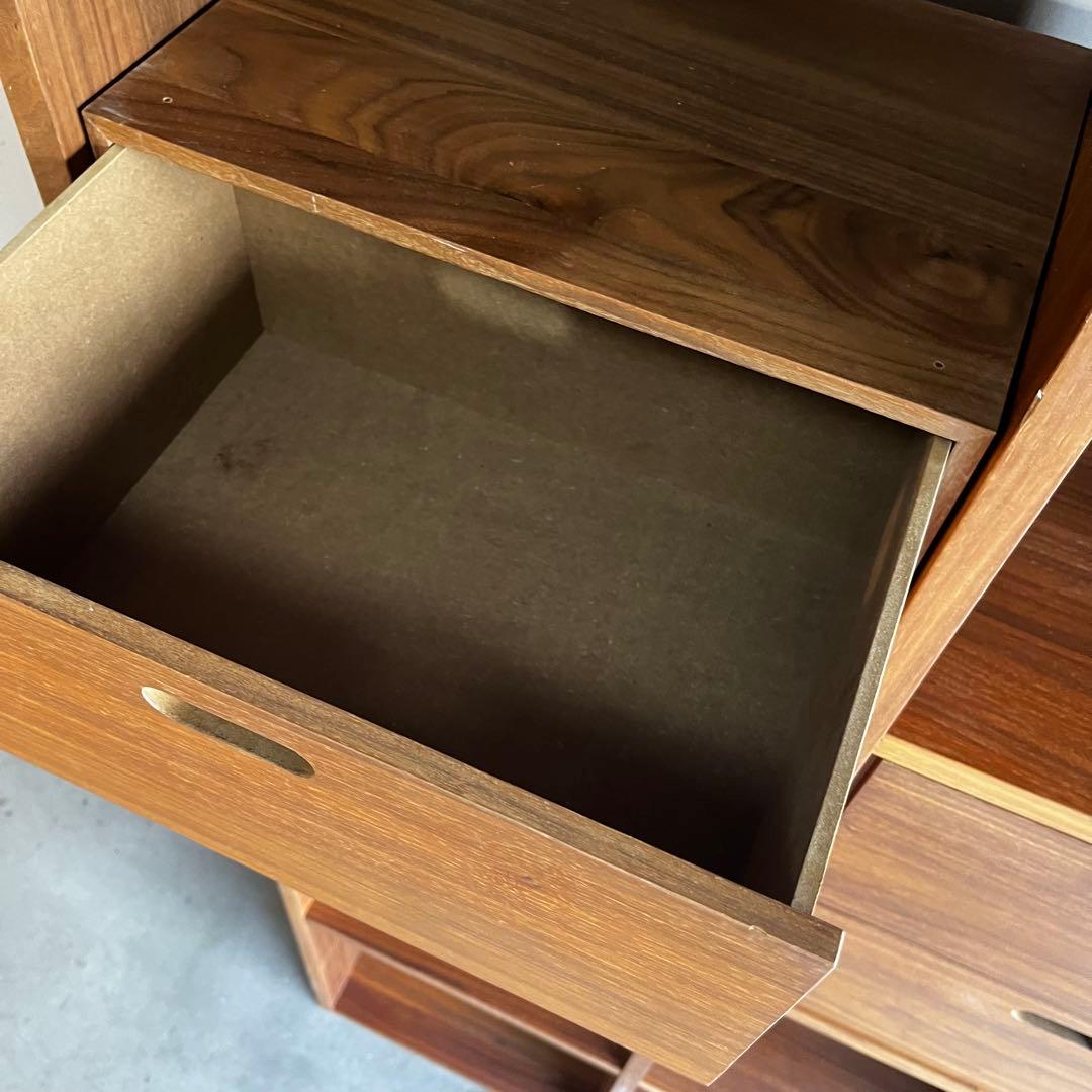 Herbpet★無印スタッキングシェルフセット５段×３列ウォールナット材