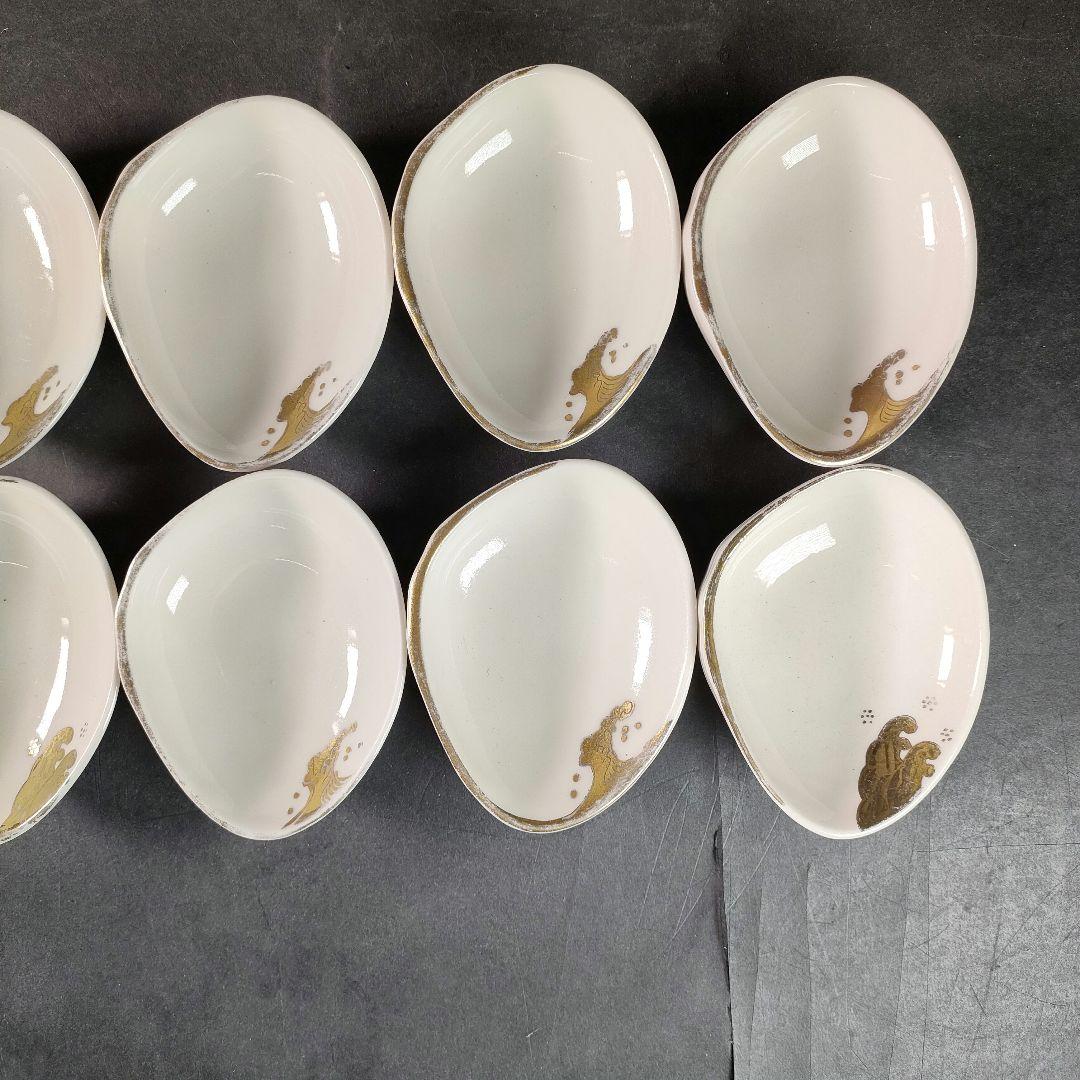 C12-3/金彩波文銘々皿20客/小皿/和食器/懐石料理/懐石道具