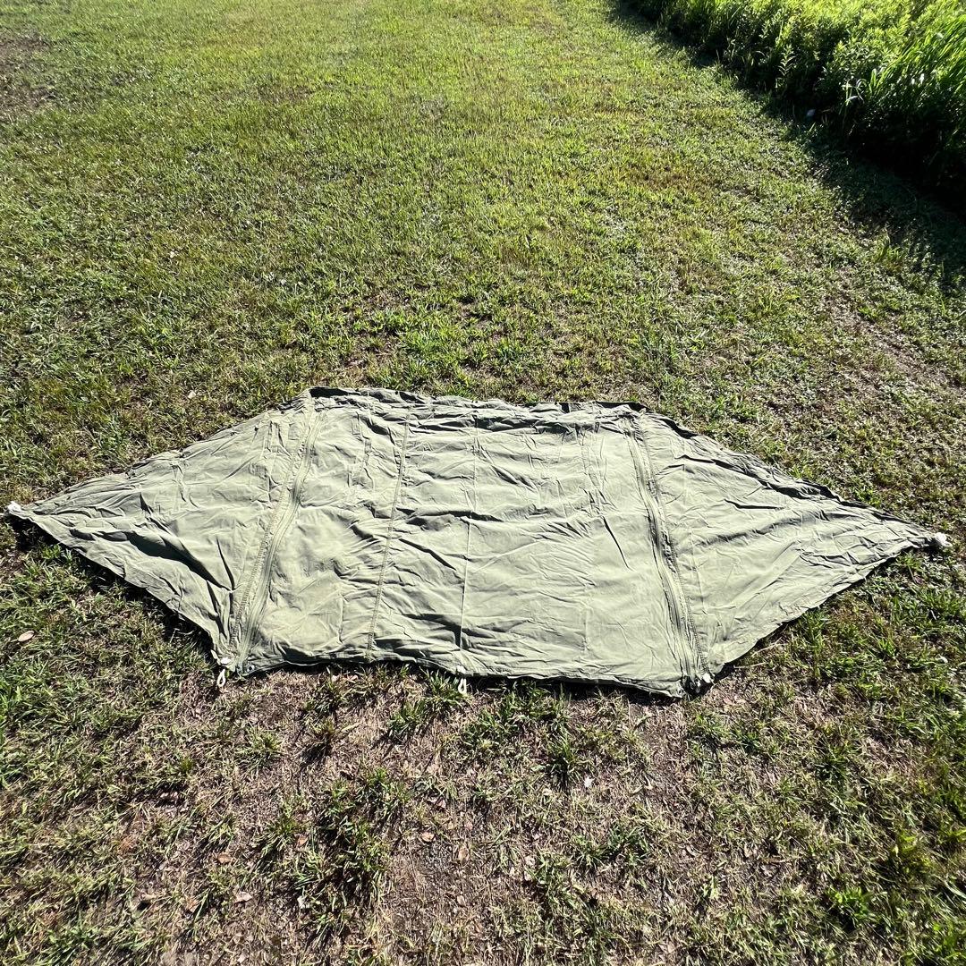 USパップテント YKKファスナー加工済み ポールセット