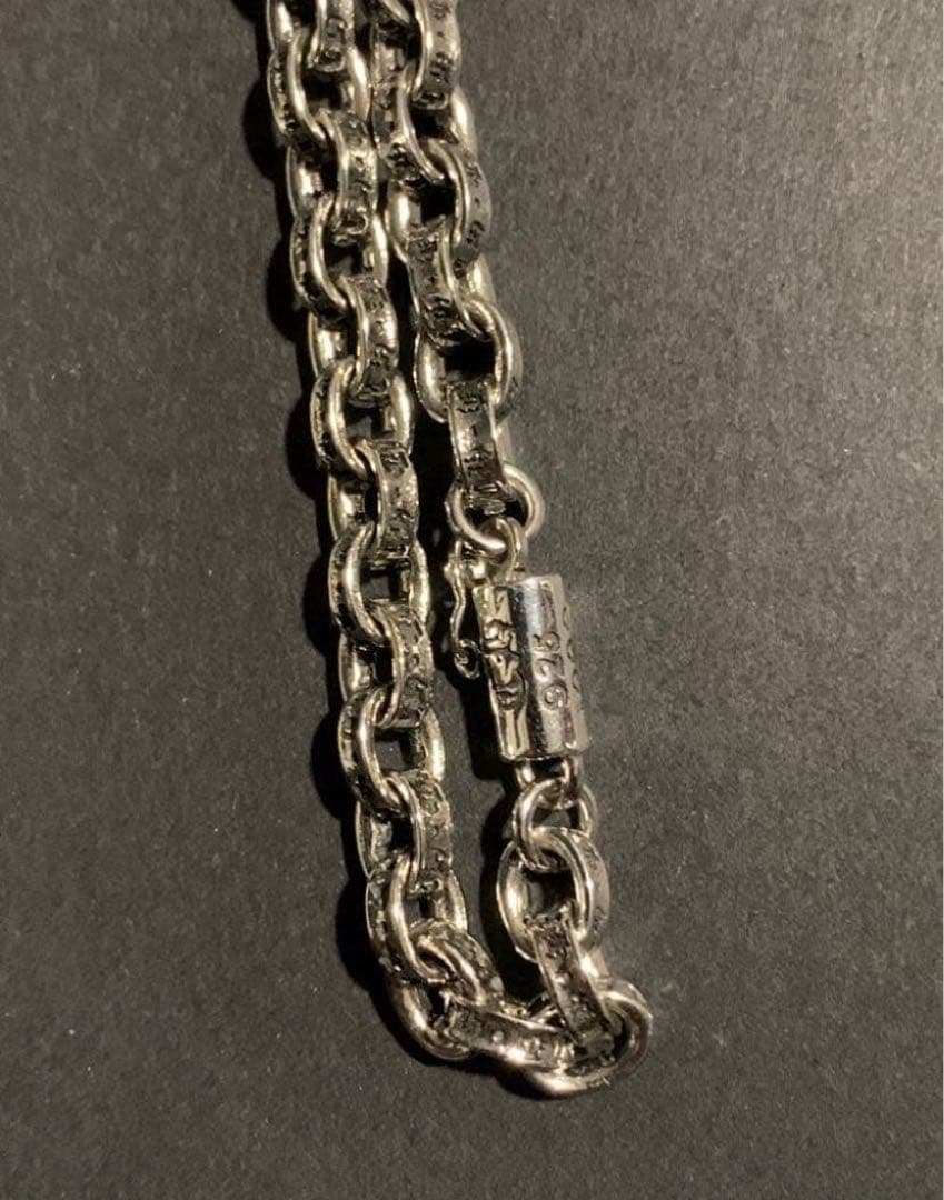リョウタ君　Silver925刻印　クロススター　ペーパーチェーンネックレ