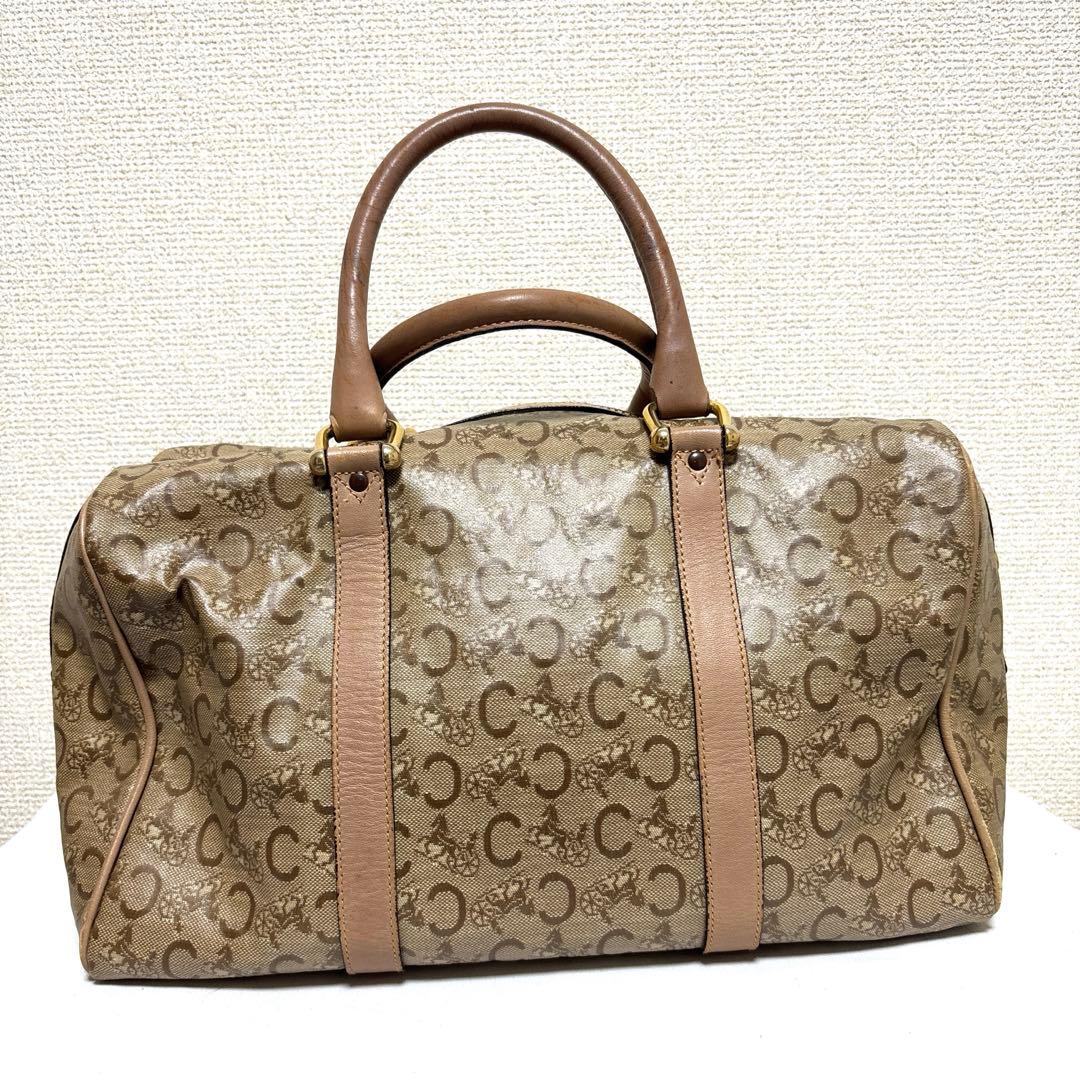 ✨希少✨　CELINE　セリーヌ　ボストンバッグ　Cマカダム　キャンバス　レザー