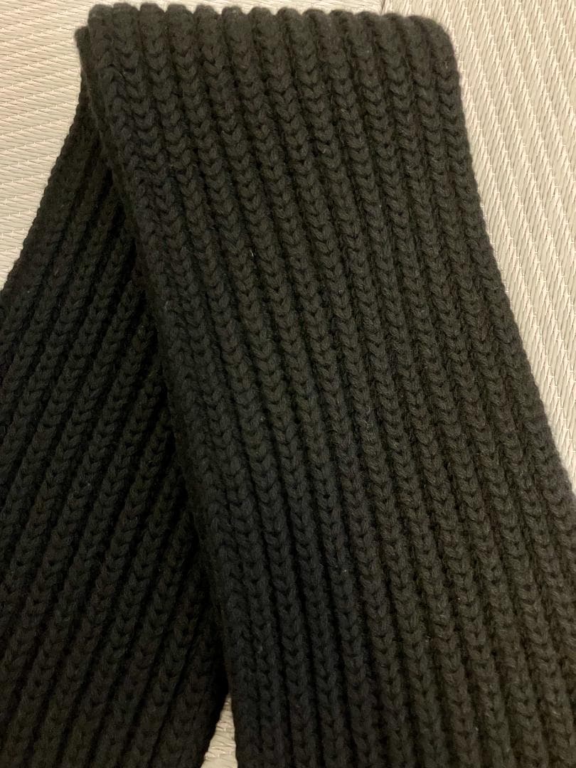 Corgi 黒リブニットマフラー