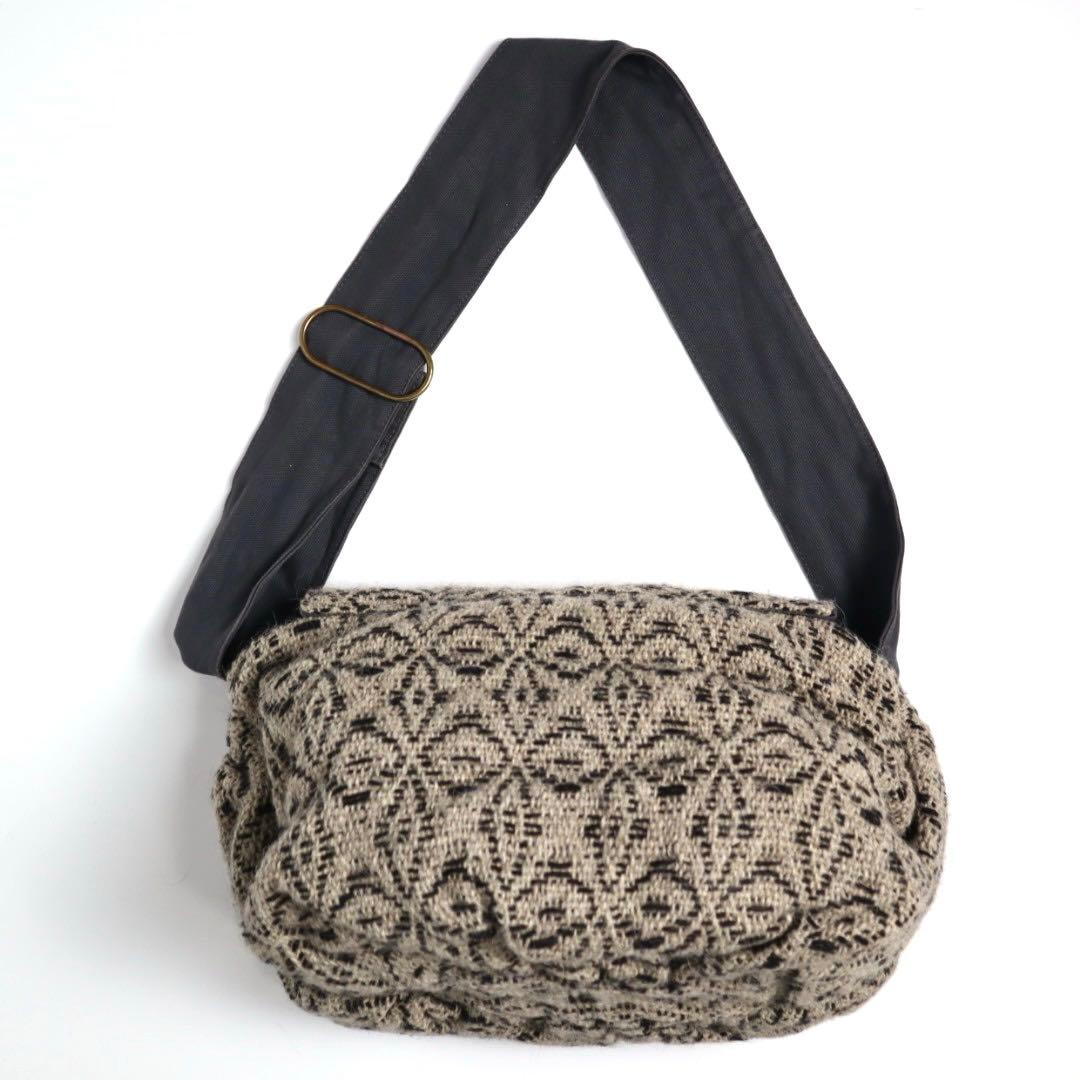 maria la rosa イタリア製 ウール メッセンジャーバッグ