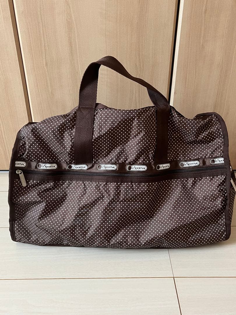 【美品】LESPORTSAC レスポートサック ボストンバッグ 大容量 鍵付き