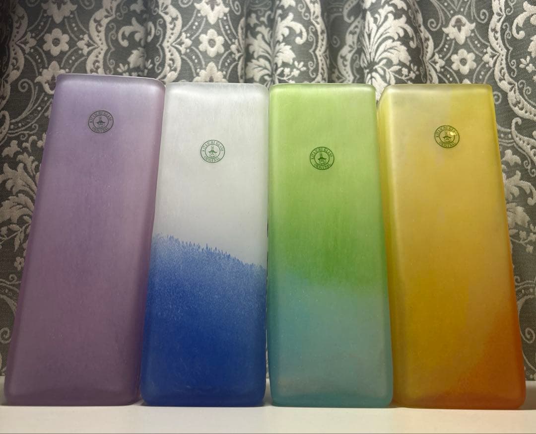 北一硝子 花瓶 角型 4点セット ＊花器 四角