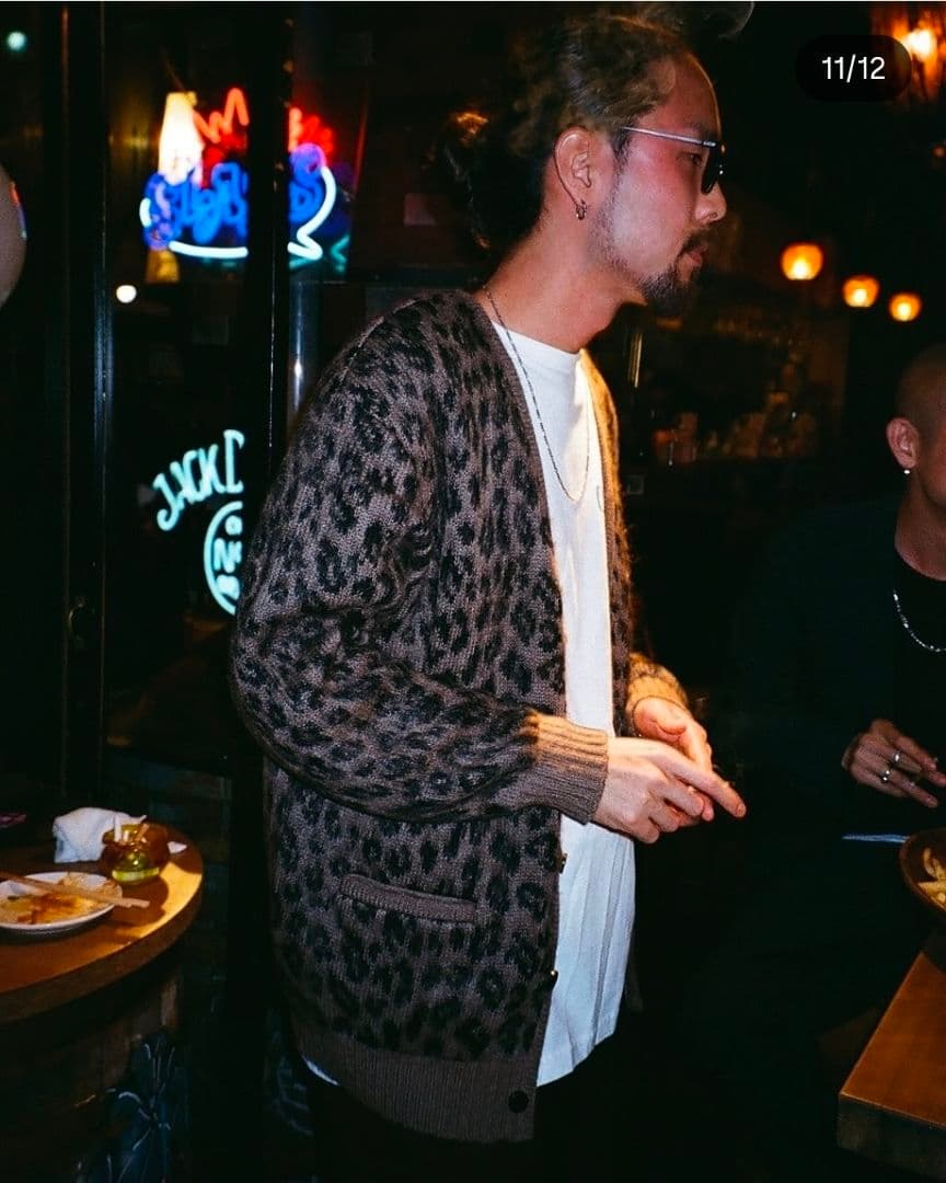 WACKO MARIA 24FW レオパードモヘアカーディガン ワコマリア