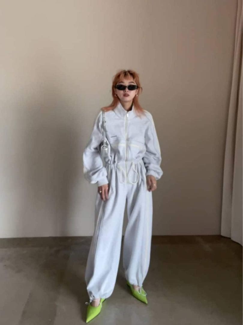 【美品✨】MAISONSPECIAL 川口春奈着用 スウェットトラックロンパース