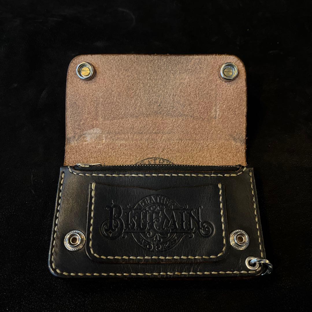 ブルーミンレザー ミドルウォレット ウォレットチェーン セット