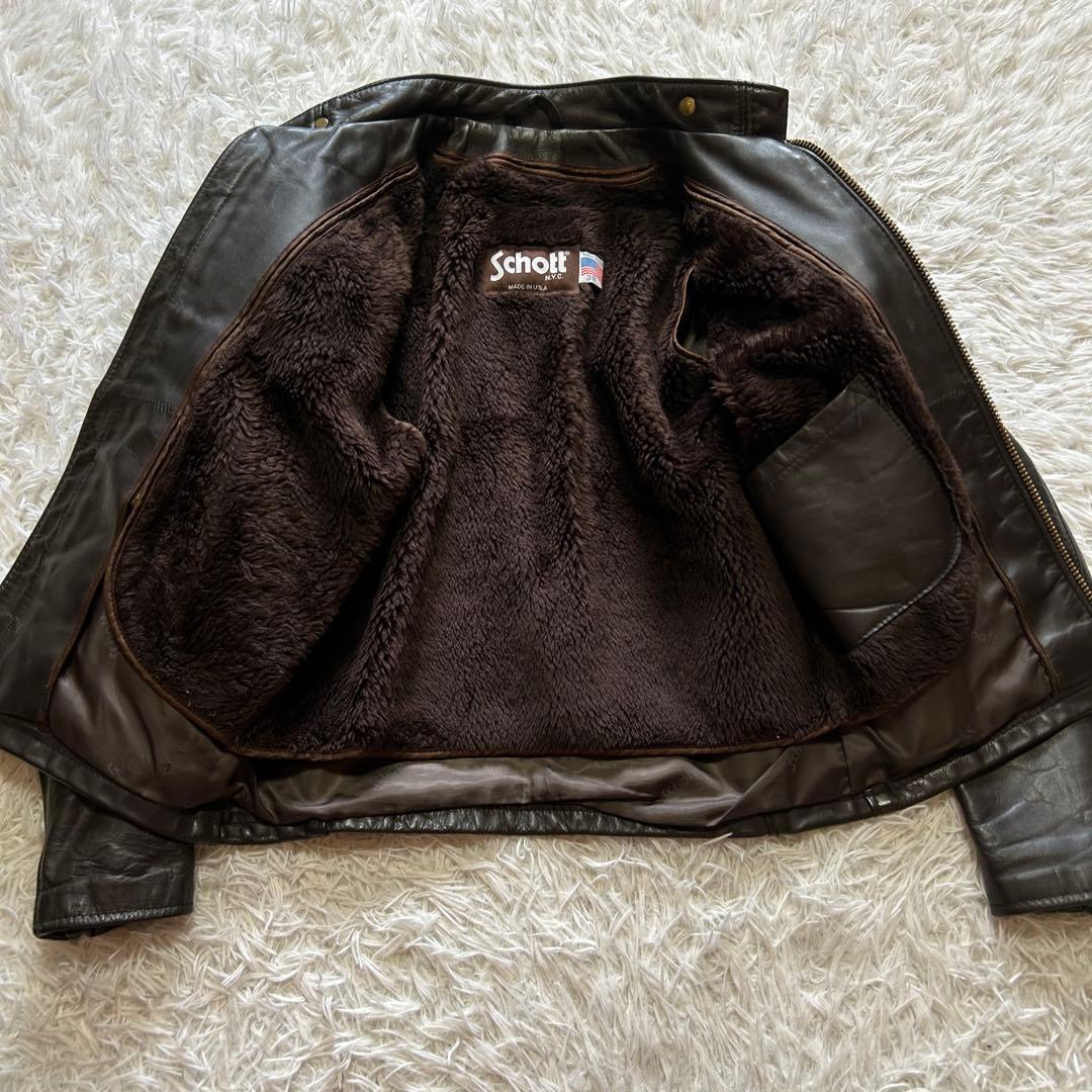 【希少美品】schott ショット 38 シングルライダースジャケット 641