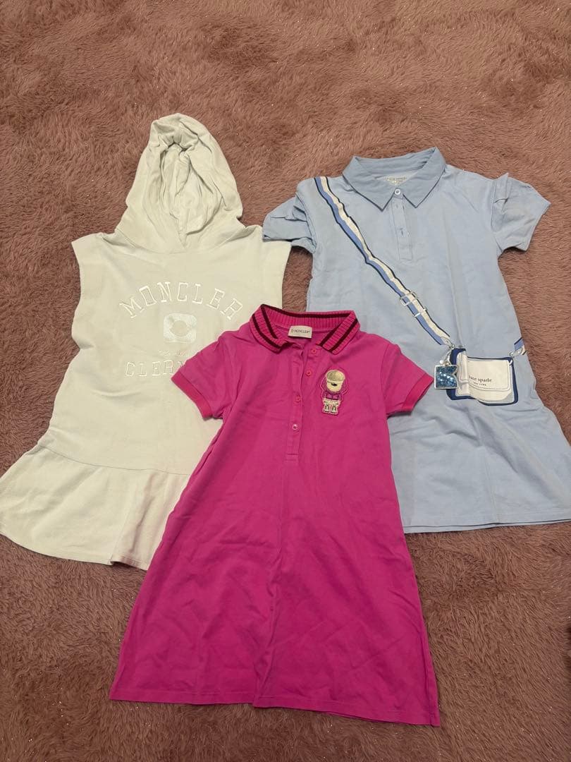 モンクレール・ケイトスペード キッズ服 3点セット 半袖 ワンピース