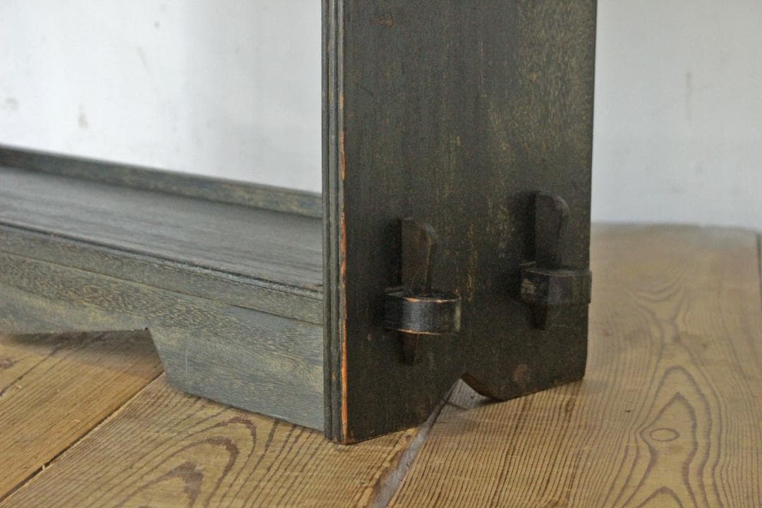 レトロ 楔本棚 くさび ブックシェルフ オープンシェルフ ラック 飾り棚 木製