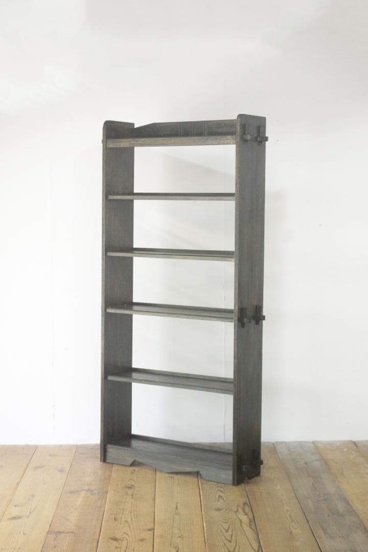 レトロ 楔本棚 くさび ブックシェルフ オープンシェルフ ラック 飾り棚 木製