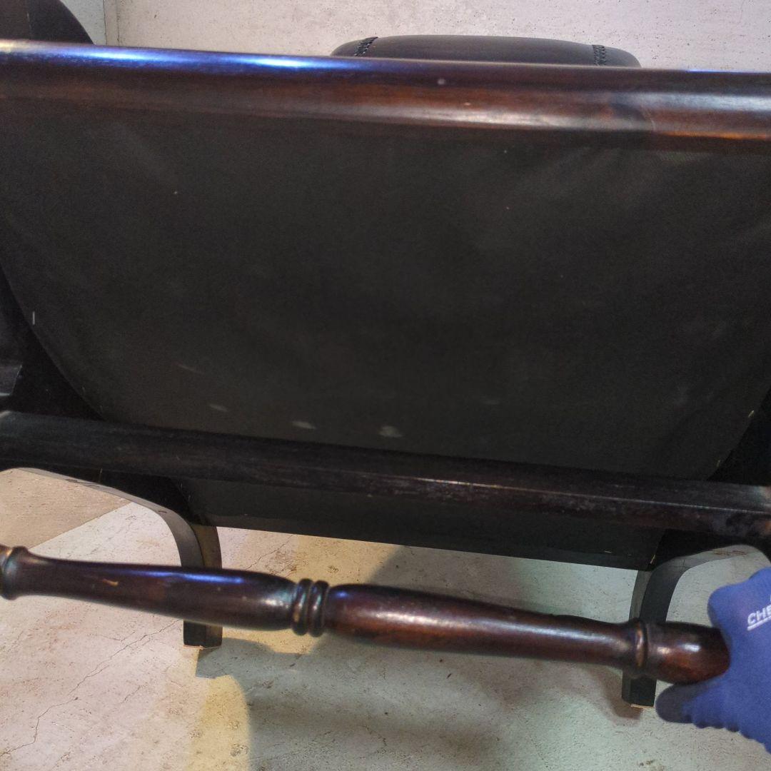 本革 英国調 パーソナルチェア アーム イギリス風 レザー 鋲打　ヴィンテージ