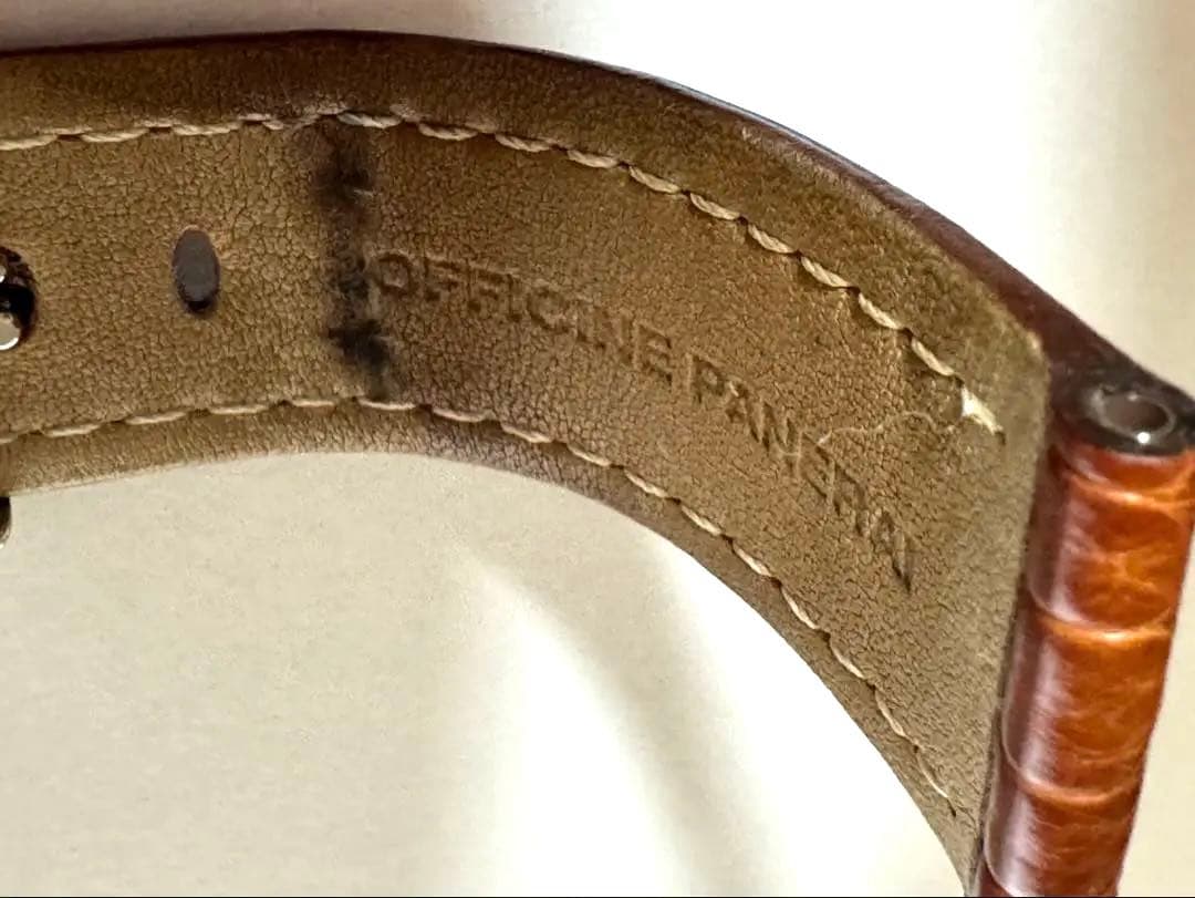 PANERAI 純正レザーストラップ Dバックル付きベルト