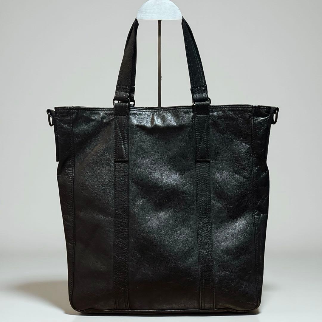 PORTER × ZOZOTOWN レザートートバッグ 本革 ブラック A4収納