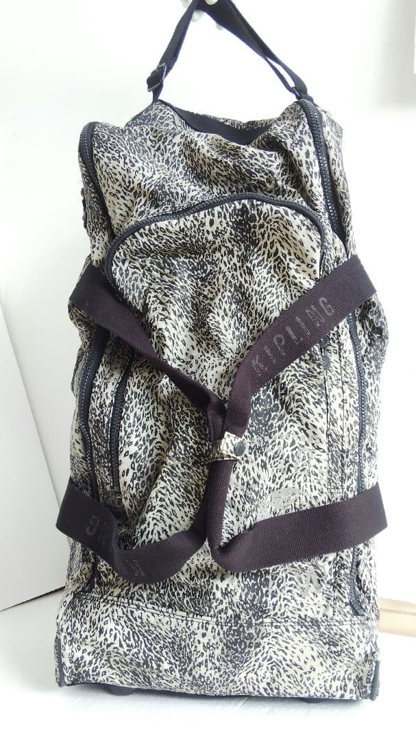 ☆新品☆ キプリング キャスター付 ボストンバッグ 大容量 アニマルプリント