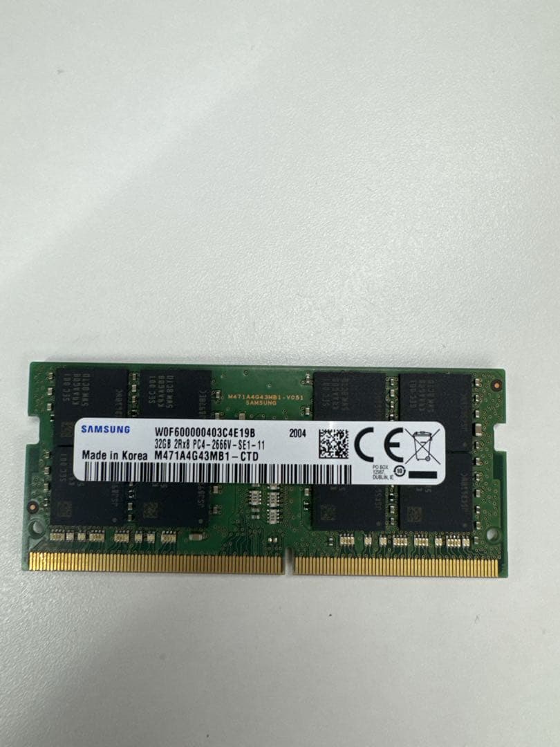 Samsung DDR4 32GB メモリ PC4- 2666 ノートパソコン