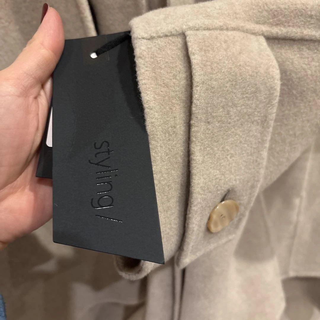 新品未使用　styling/ スタイリング リバーフードコート　ベージュ